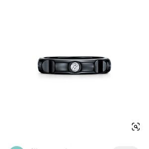 Tiffany & Co Paloma Picasso Groove black titanium Diamond Ring